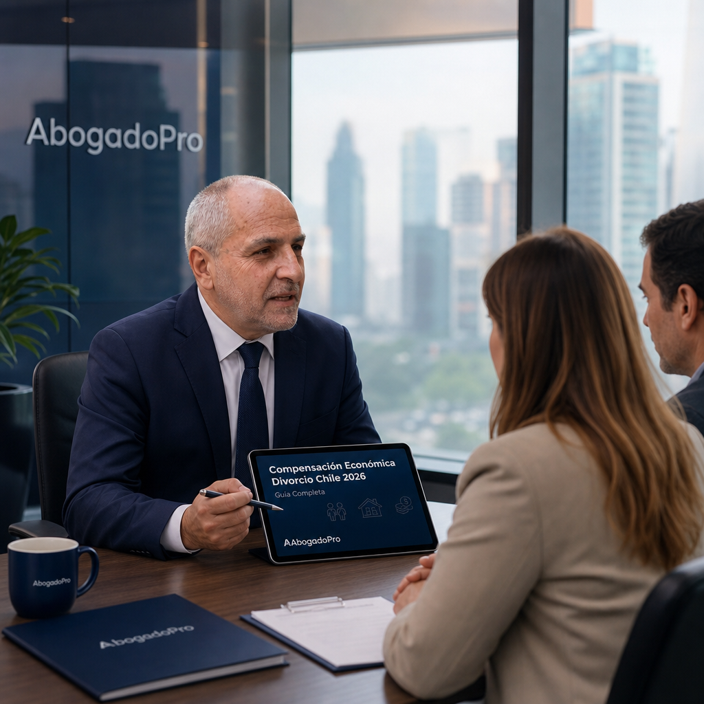 Imagen generada por IA — professional couple consultation modern office divorce