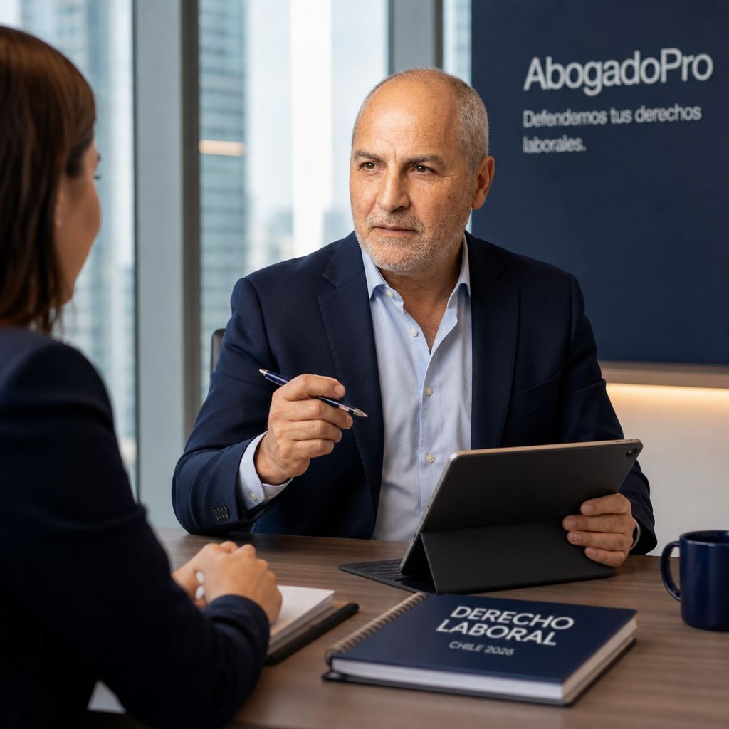 Imagen generada por IA — professional lawyer client consultation modern office