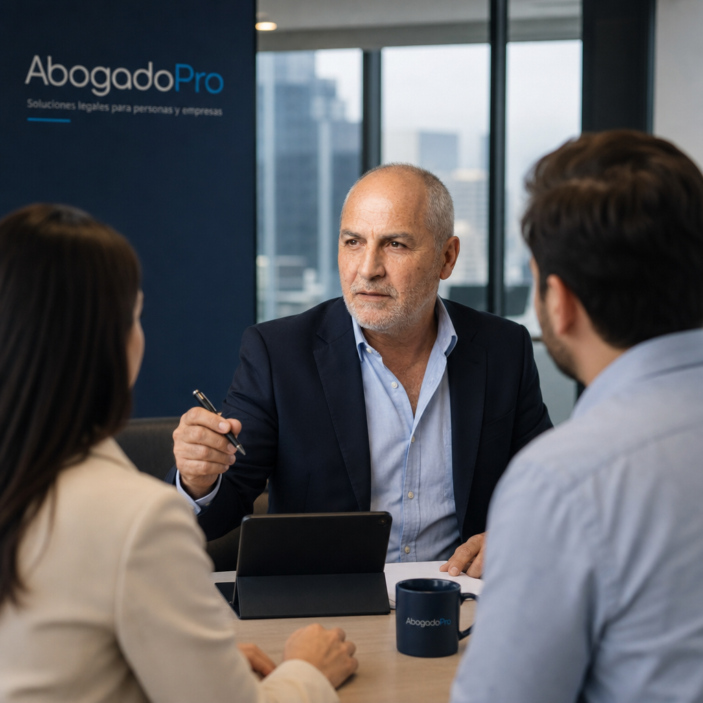 Abogado Laboral en Chile — finiquito | Imagen generada por IA — laboral lawyer attorney Chile professional office