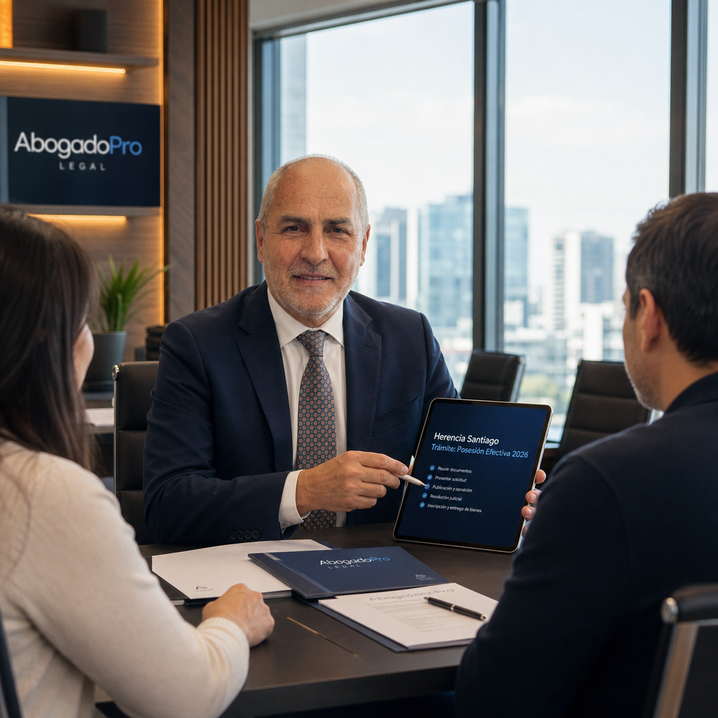 Imagen generada por IA — professional business consultation modern office lawyer client