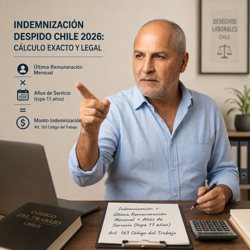 Imagen generada por IA — lawyer office chile employment contract desk