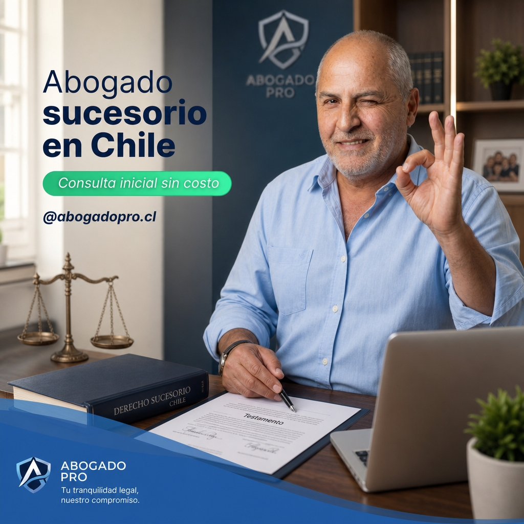 Abogado Sucesorio en Chile — particion de herencia | Imagen generada por IA — sucesorio lawyer attorney Chile professional office