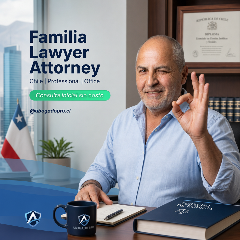 Abogado Familia en Chile — separacion de bienes | Imagen generada por IA — familia lawyer attorney Chile professional office